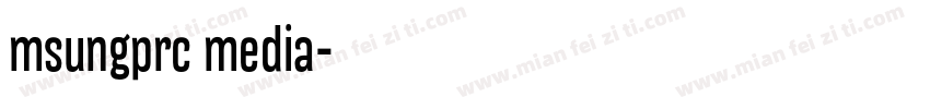 msungprc media字体转换